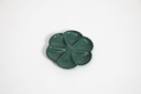 Mother Of Pearl Oyster Plate Half Dozen Dark Forest Green