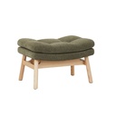 Kip Ottoman - Leek Green - Natural Ash