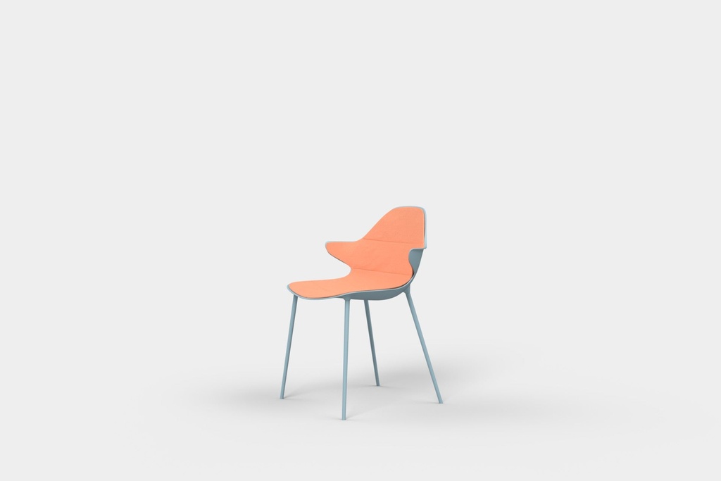 [217574_37134_0] Raf Chair With Arms - Internal Shell Relaxed - 4 Leg