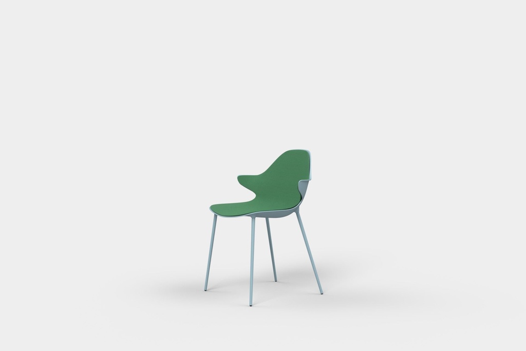 Raf Chair With Arms - Internal Shell Tailored - 4 Leg
