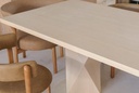 Cass White Helix Rectangular Dining Table