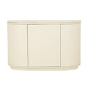 Oberon Crescent Marble Storage Unit - Natural Travertine - Shell