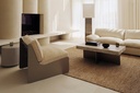 White Linen Shade Prism Floor Lamp