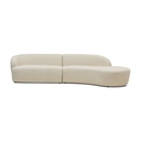Lune Sectional Sofa Right Fresco White