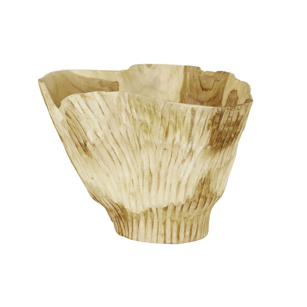 [ACADIA-FLOUNCE-BOWL-MEDIUM-NOUGAT-DEC-ARDI-FLON-BOWL-MD] Acadia Flounce Bowl Medium - Nougat