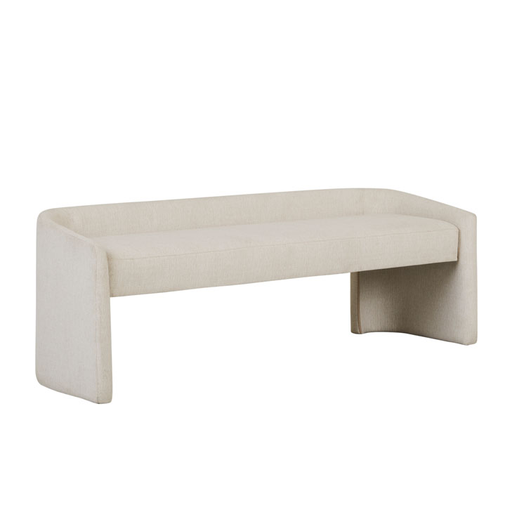 [ADDISON-BENCH-SEAT-NATURAL-WHITE-TWEED-BEN-ADDI] Addison Bench Seat - Natural White Tweed