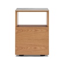 Tia Bedside Natural White Marble Ceramic