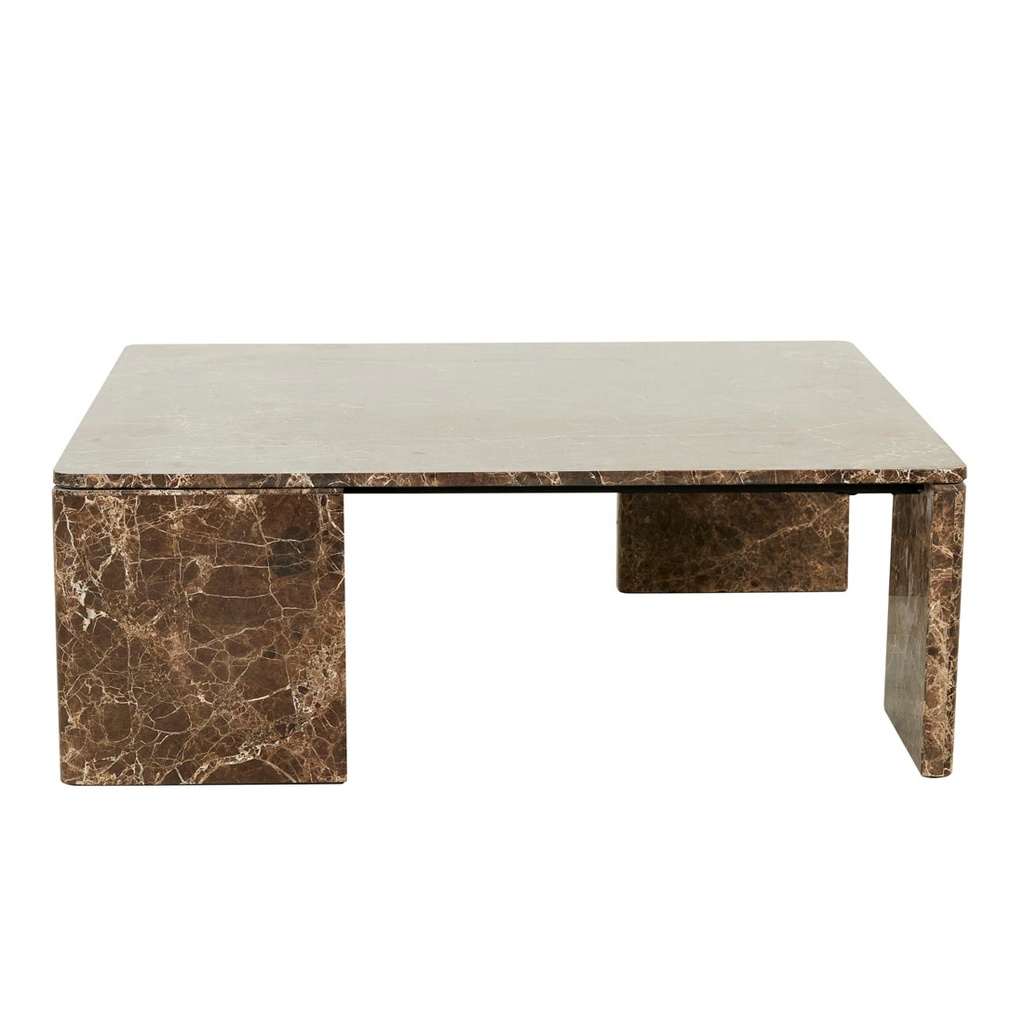 [CTS-ATLAS-SLAB-EMPERADOR-MARBLE] Atlas Slab Coffee Table - Emperador Marble