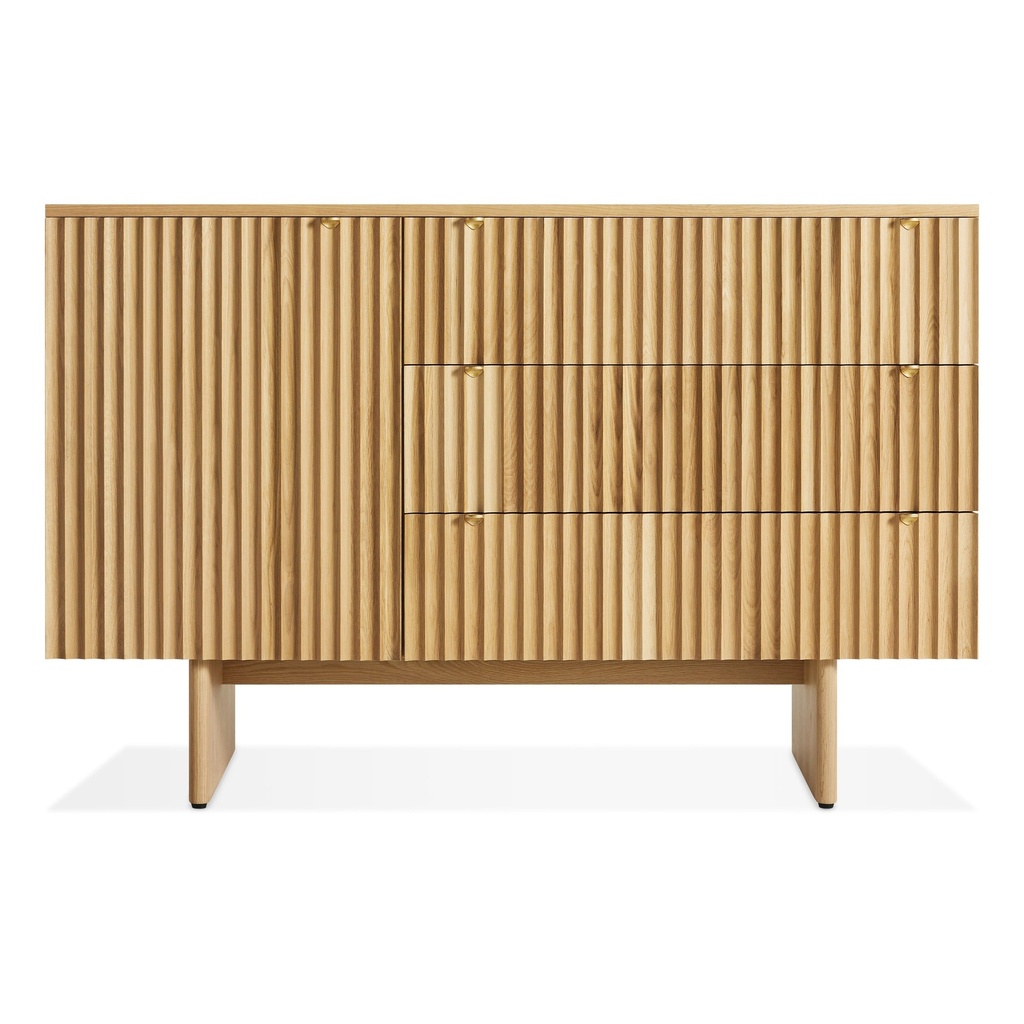 [MU1-1DR3DW-WO] Murmur 1 Door / 3 Drawer Credenza