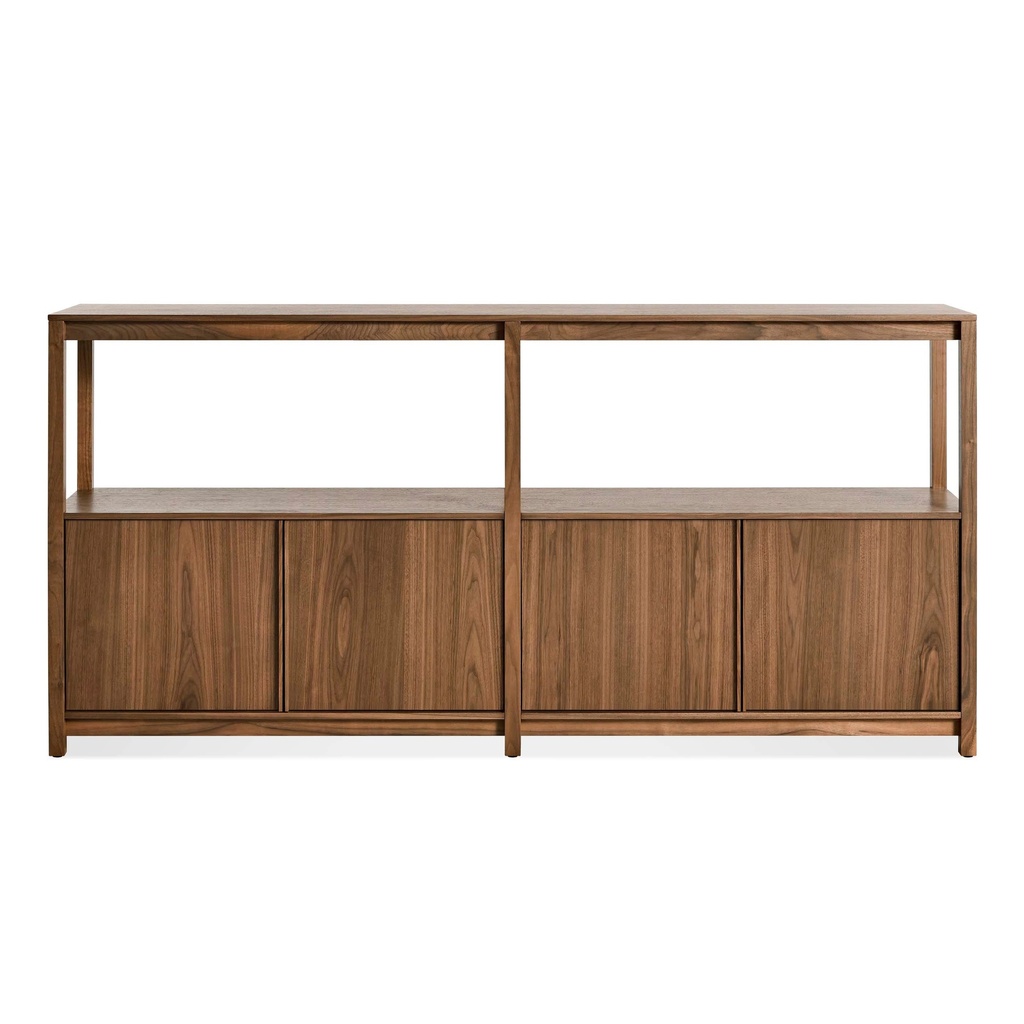 [OP1-LWSTLA-WL] Open Plan Large Low Bookcase with Storage