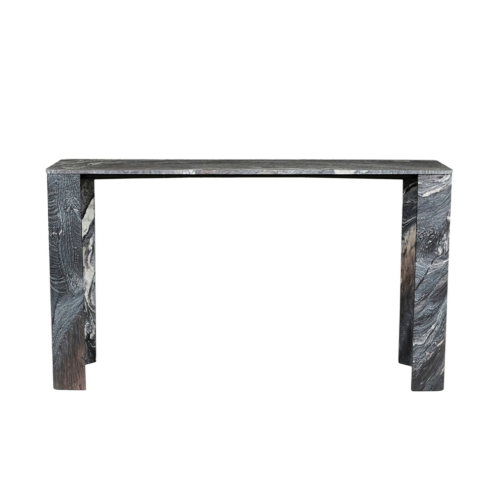 [ATLAS-SLAB-CONSOLE-TABLE-STORM-MARBLE-CONS-ATLAS-SLAB] Atlas Slab Console Table - Storm Marble