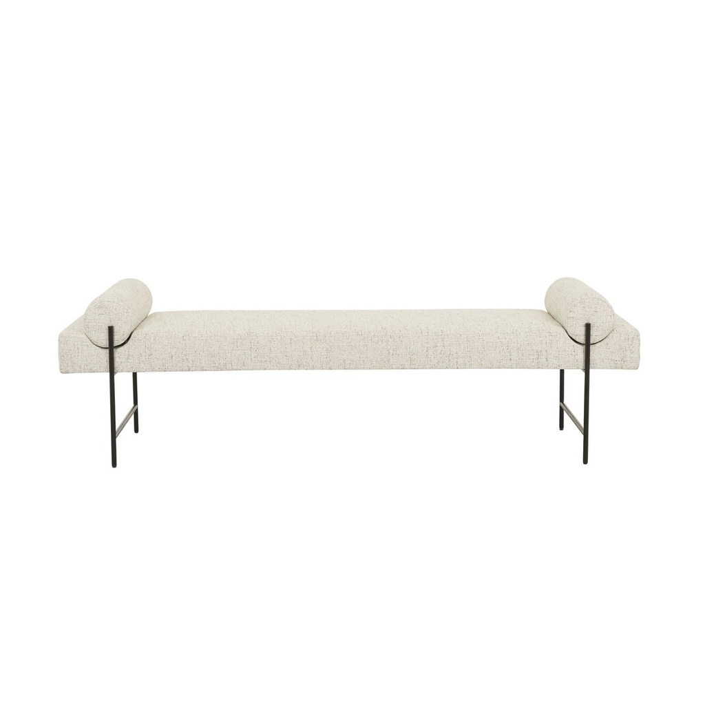 [AXEL-BENCH-SEAT-WHITE-BARK-MATT-BLACK-BEN-AXEL-X-MATT-BLACK] Axel Bench Seat - White Bark - Matt Black