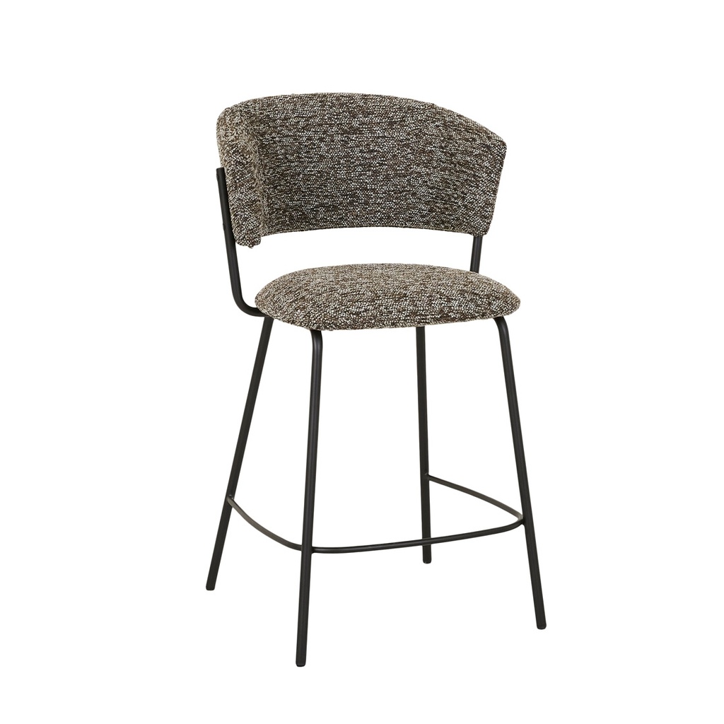 [MIMI-BARSTOOL-COFFEE-BEAN-MATT-BLACK-BS-MIMI-X-MATT-BLACK] Mimi Barstool - Coffee Bean - Matt Black
