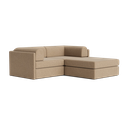 Addy 3 Seater Chaise Sofa - Copenhagen Espresso