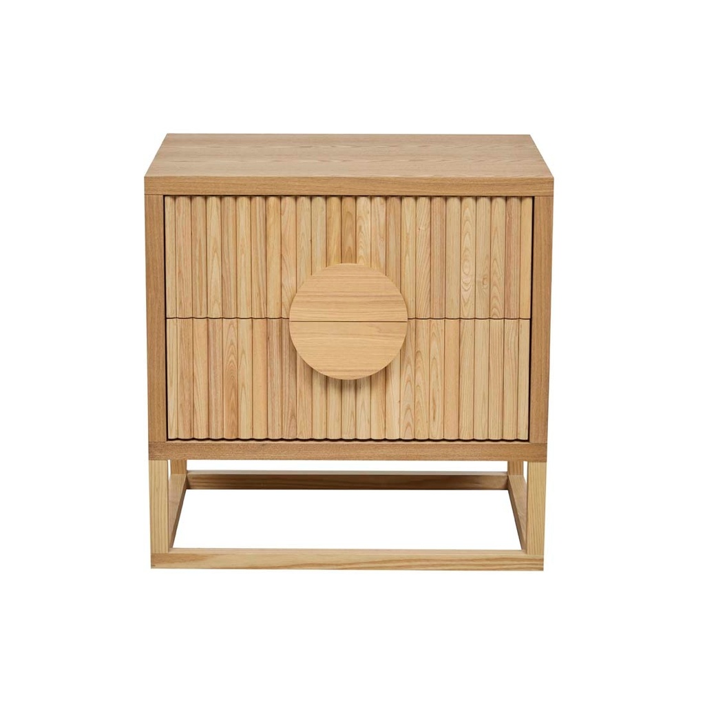 Benjamin Ripple Bedside - Natural Ash