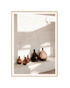 Amber Vessels Print 62cm x 87cm - Light Timber Frame