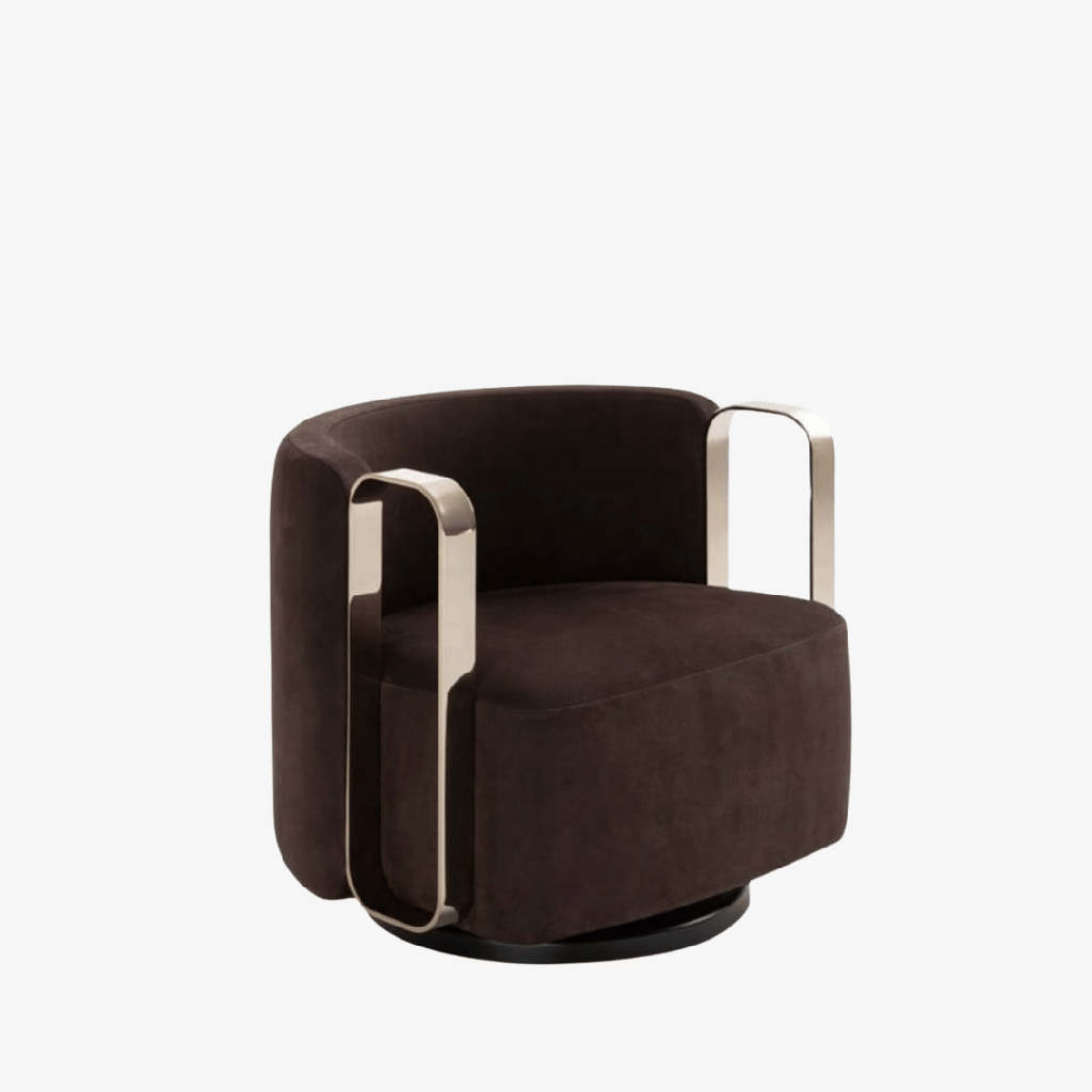 [9954-MZ] D-Arc Swivel Lounge Chair