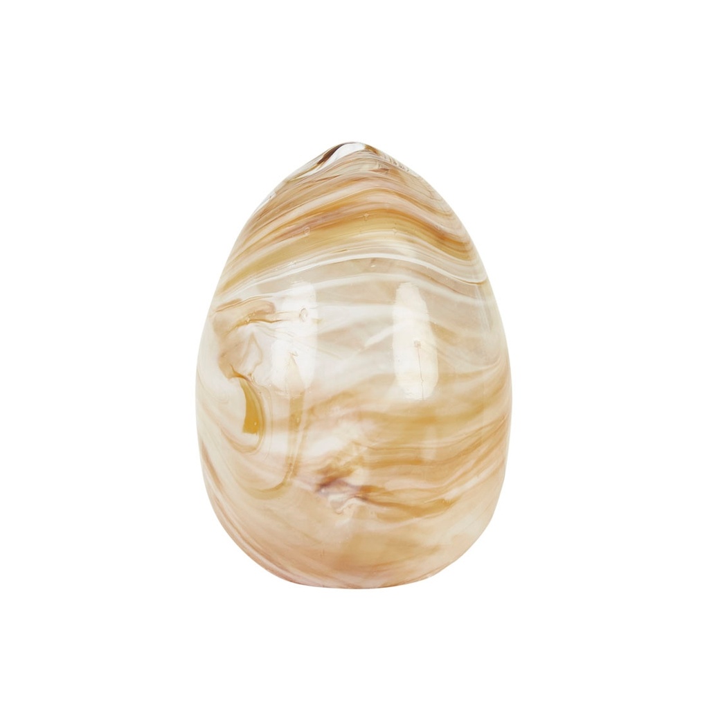 [BODEN-ELLIPSE-SCULPTURE-LARGE-AMBER-SWIRL-DEC-BOD-ELP-SCUL-LG] Boden Ellipse Sculpture Large - Amber Swirl