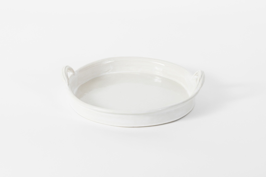 [SK-PTR-WG] Piped Handle Tray White Gloss