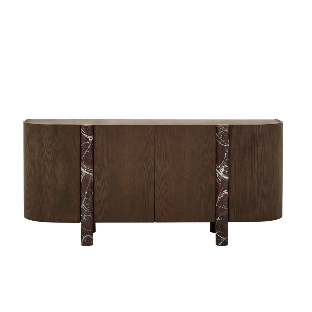 Artie Marble Buffet - Ruby Marble - Tobacco Ash