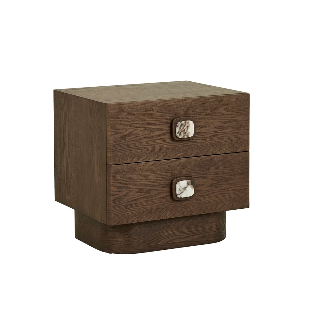 [CIEL-BEDSIDE-MATT-OCEAN-MARBLE-TOBACCO-ASH-SIDE-CIEL-TOBACCO-ASH] Ciel Bedside - Matt Ocean Marble - Tobacco Ash