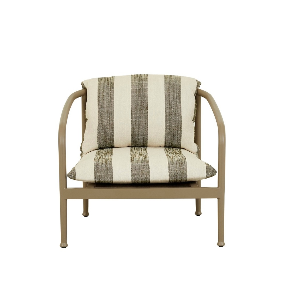 Montroi Echo Sofa Chair - Khaki Stripe - Umber