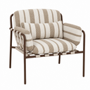 Palma Isle Occasional Chair - Mocha Awning Stripe - Hickory