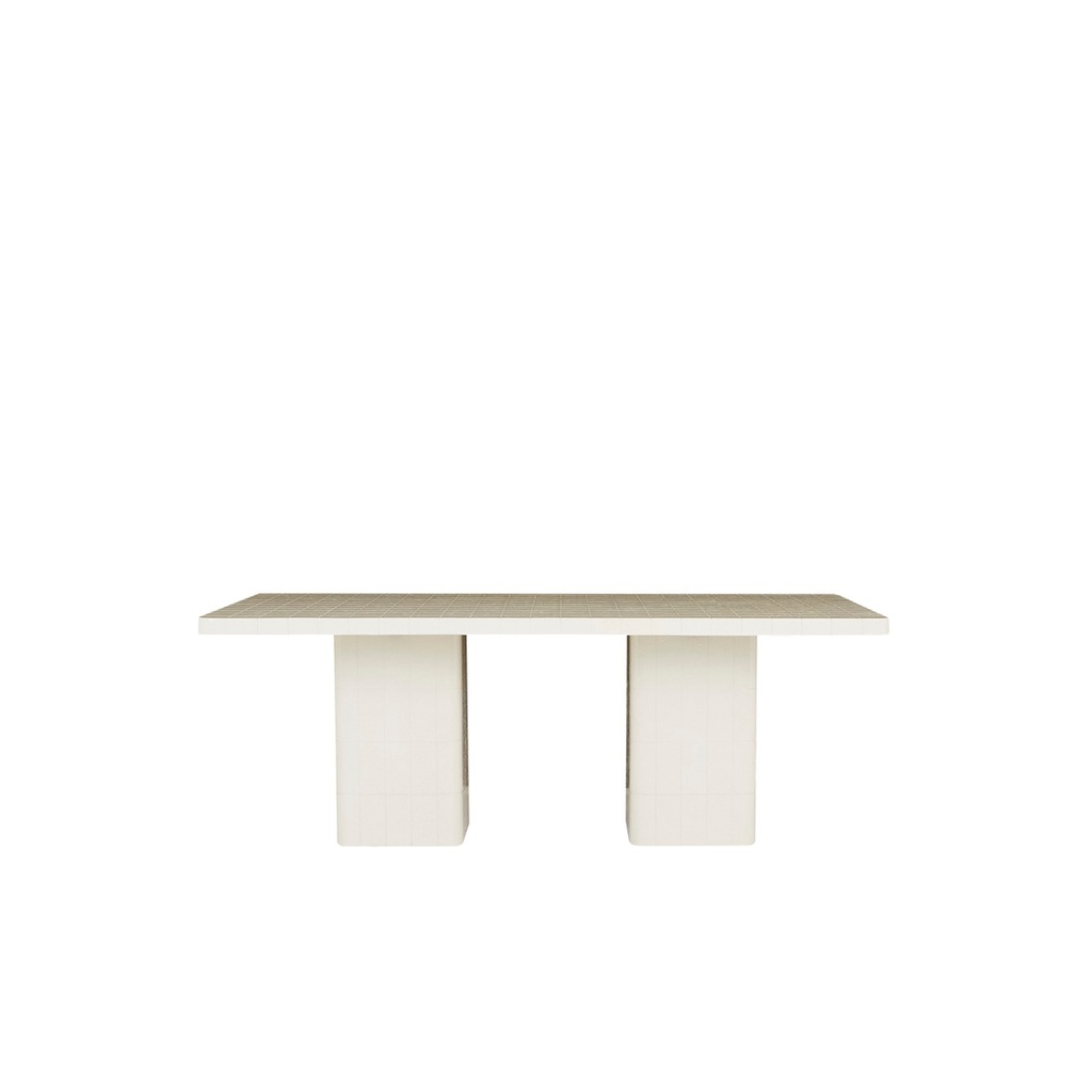 [SEVILLE-MONTANO-SEATER-DINING-TABLE-CHALK-DT-SMONT-TILE-X-6-SEATER] Seville Montano Dining Table - Chalk