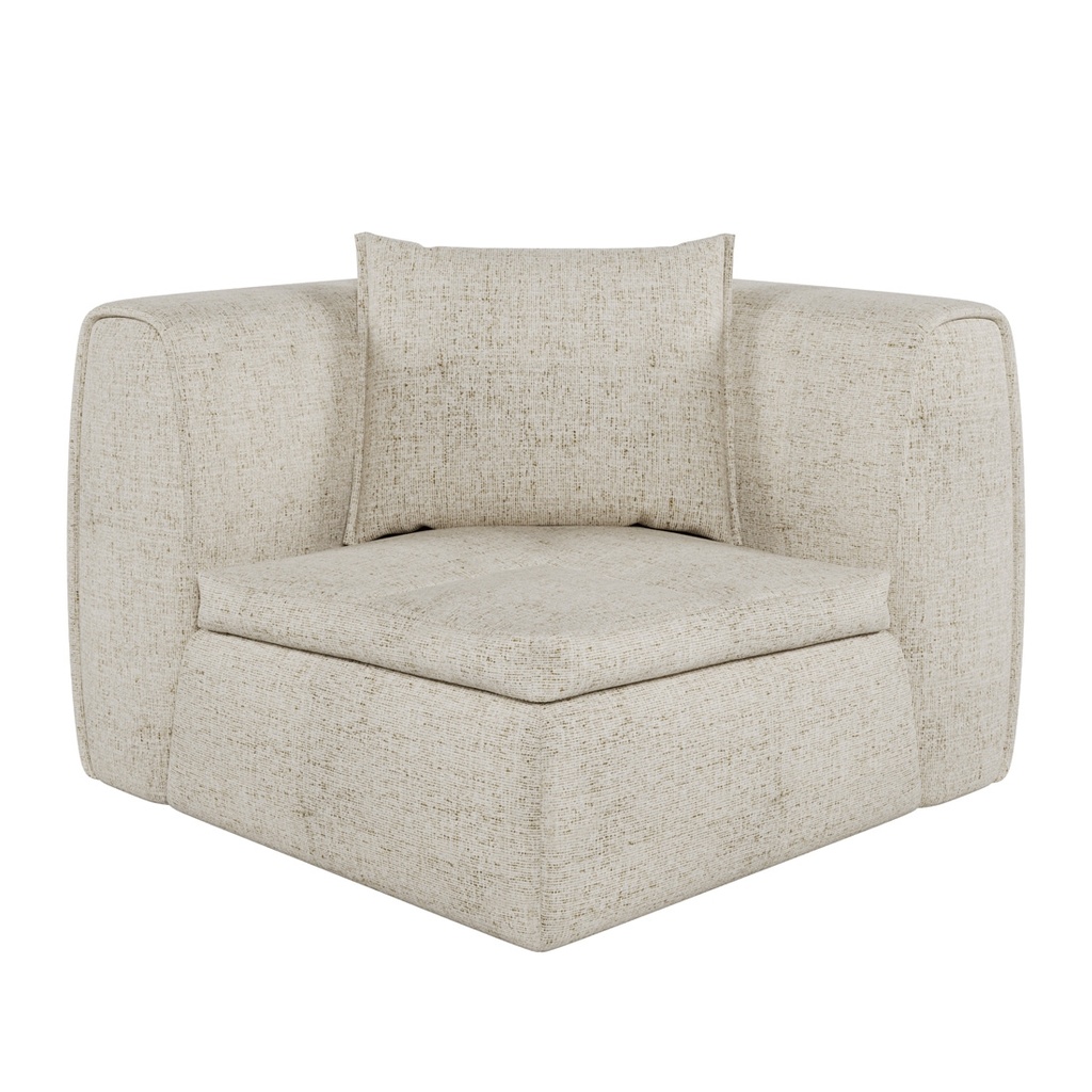 [SOF-HUGO-BYR-CNR-310012-NOUGAT-SPECKLE-MODULAR-CORNER] Hugo Byron Corner Sofa
