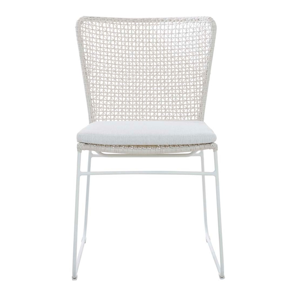 [CABANA-SLEIGH-DINING-CHAIR-CHALK-WHITE-CH-CABA-SLE-WHITE] Cabana Sleigh Dining Chair - Chalk - White