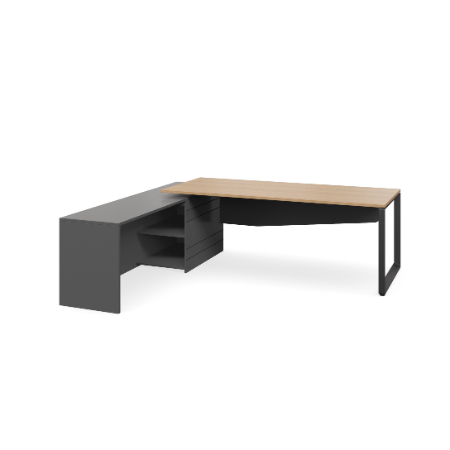 [10771] Santo Dicta L-Shaped Executive Desk
