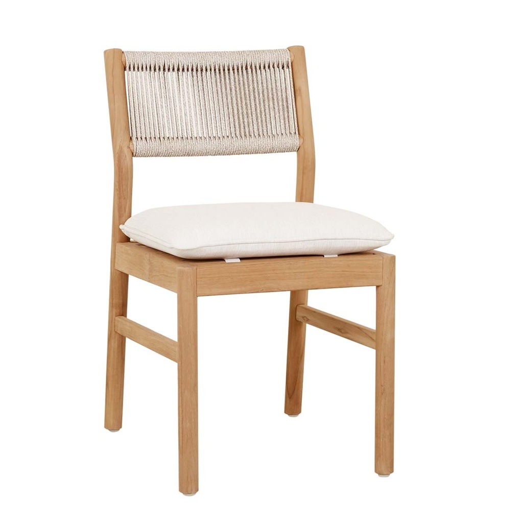[CANNES-ROPE-DINING-CHAIR-SAND-NATURAL-TEAK-CH-CANNES-ROPE-NATURAL-TEAK] Cannes Rope Dining Chair - Sand - Natural Teak