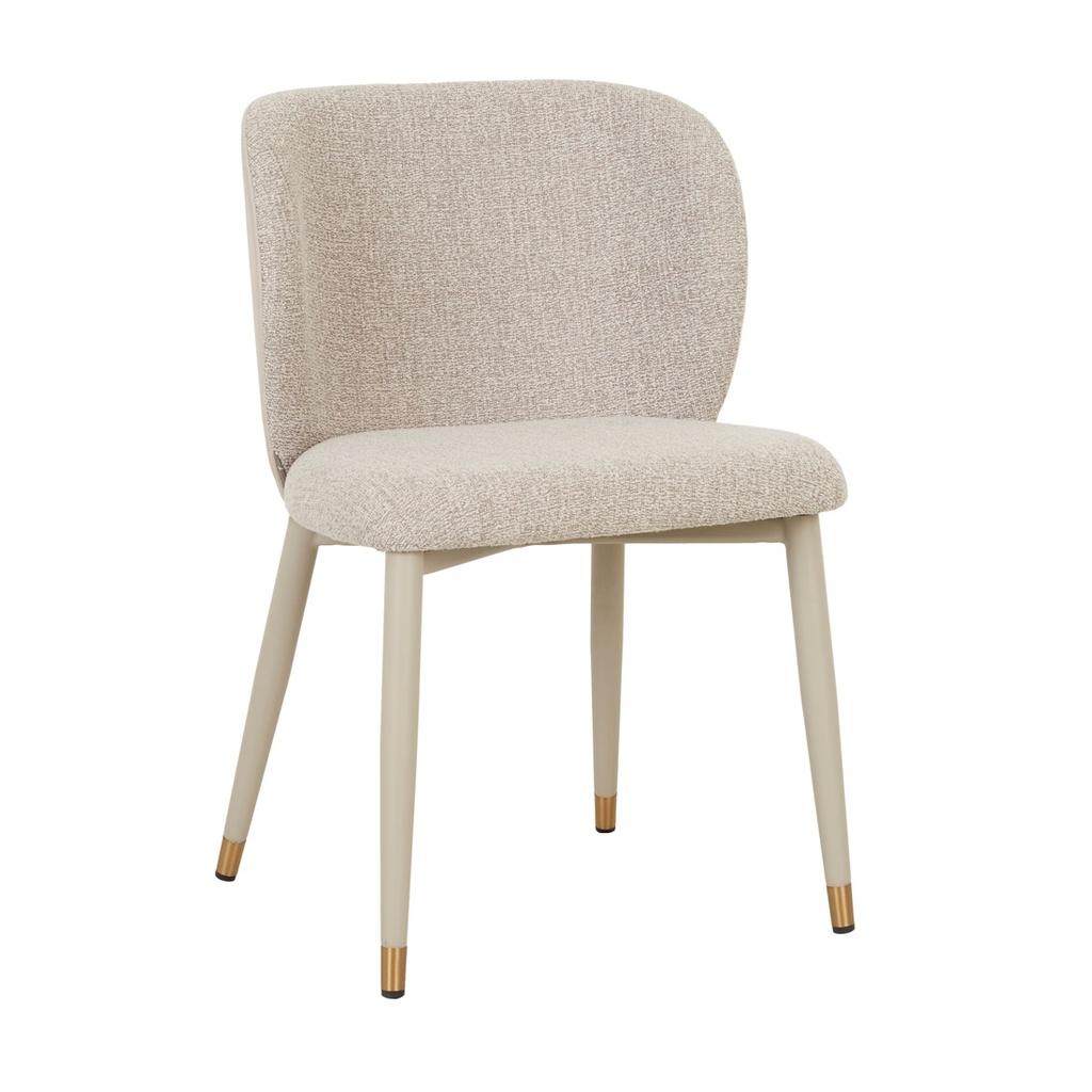 [CARA-DINING-CHAIR-CHAI-BOUCLE-SUGAR-VELVET-CH-CARA-SUGAR-VELVET] Cara Dining Chair - Chai Boucle - Sugar Velvet