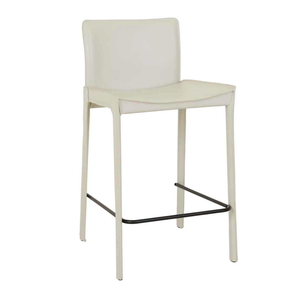 [CARLOS-BARSTOOL-LINEN-GREY-BLACK-METAL-BS-CARL-X-BLACK-METAL] Carlo Barstool - Linen Grey - Black Metal