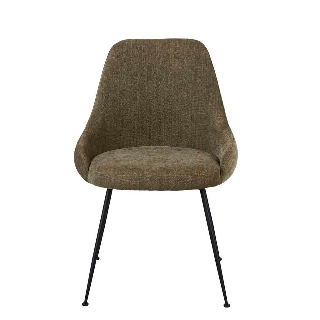 [DANE-DINING-CHAIR-COPELAND-OLIVE-BLACK-METAL-CH-DANE-BLACK-METAL] Dane Dining Chair - Copeland Olive - Black Metal