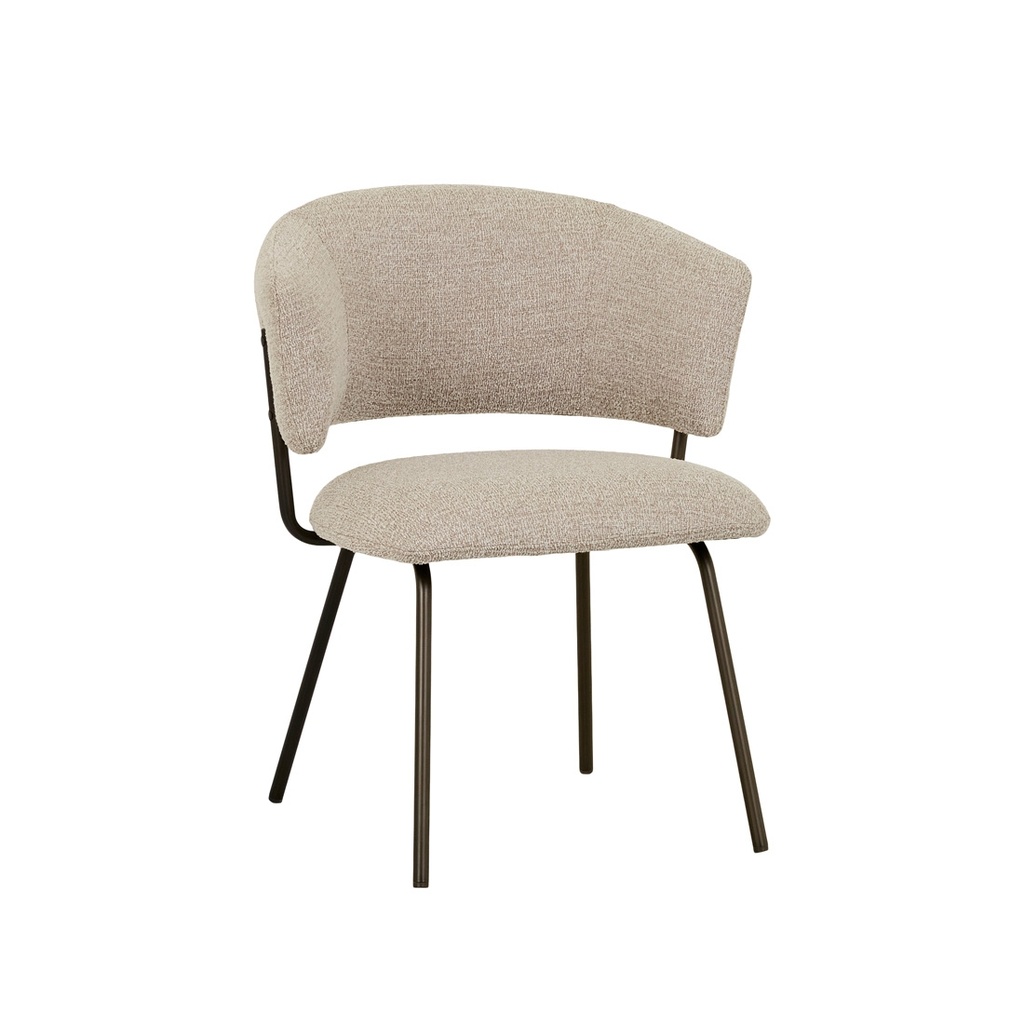 [MIMI-DINING-CHAIR-CHAI-BOUCLE-MATT-BRONZE-CH-MIMI-MATT-BRONZE] Mimi Dining Chair - Chai Boucle - Matt Bronze