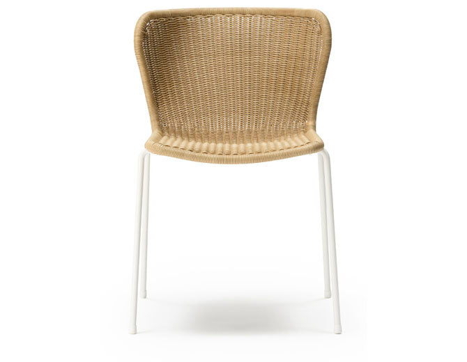 [8481626194160] C603 Outdoor Chair - White/Wheat