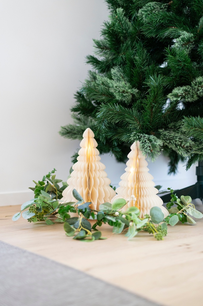 [9036010356976] Paper Christmas Tree w/ LED Light